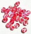 25 5x7mm Faceted Pink AB Donut Beads